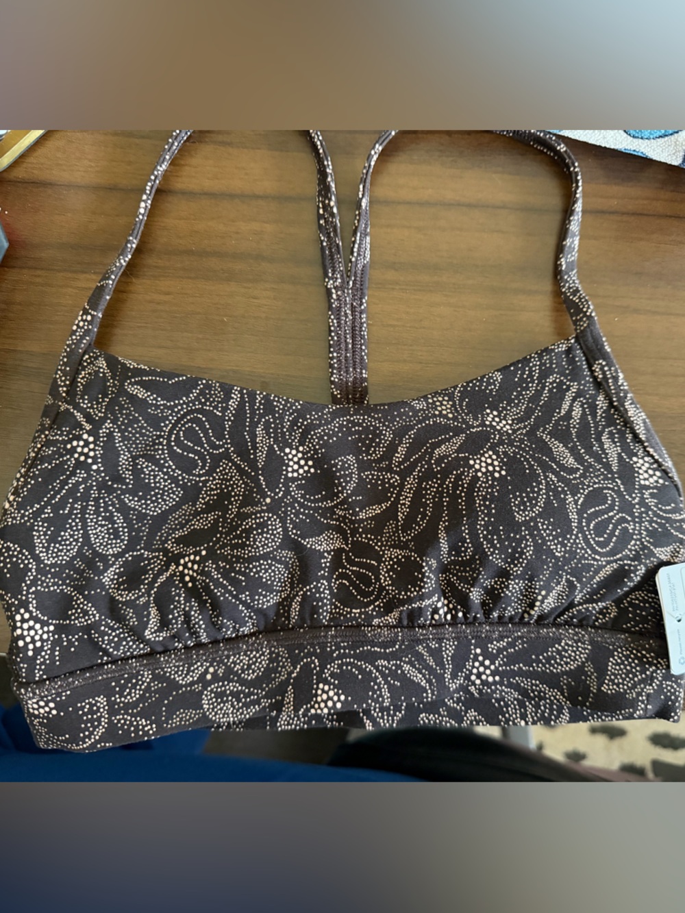 NWT lululemon athletica Brown Floral Dot Light-Support Sports Bra